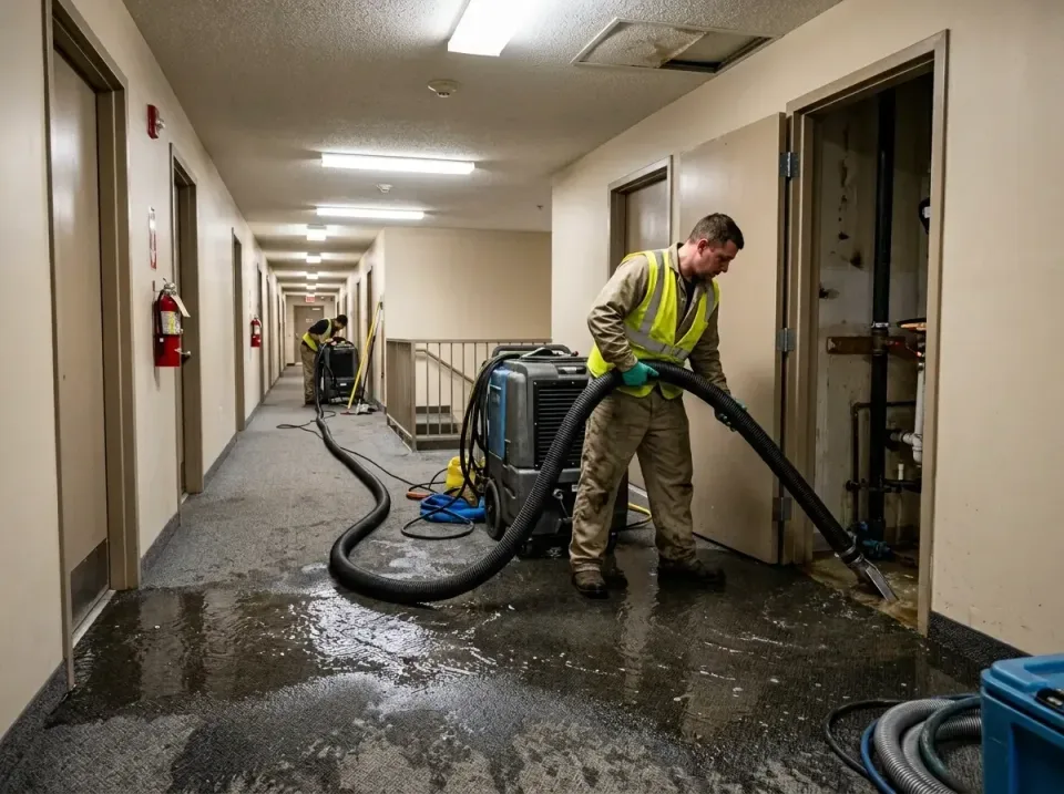 multi-unit-apartment-hallway-f-005 — frequently asked questions, Emergency Burst Pipe Water Extraction & Removal in Yanceyvi…
